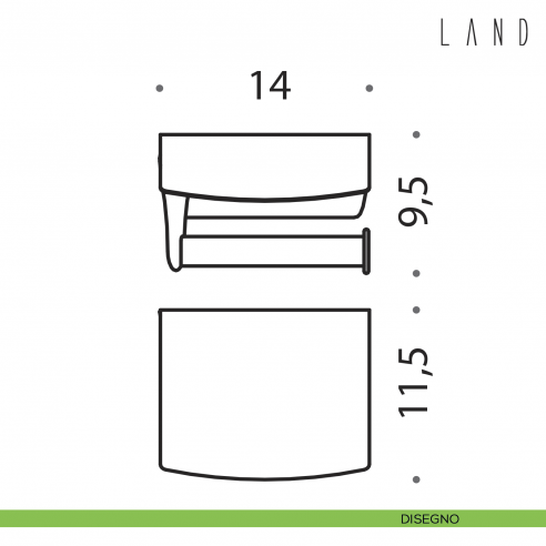 Porta Rotolo coperto Colombo Design Land disegno