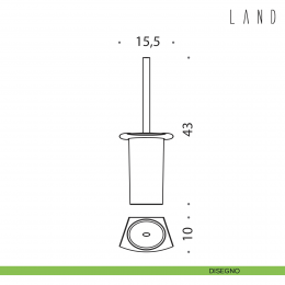 Porta scopino a muro Colombo Design Land 2
