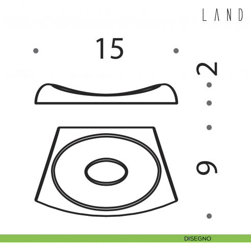Porta sapone da appoggio Colombo Design Land disegno