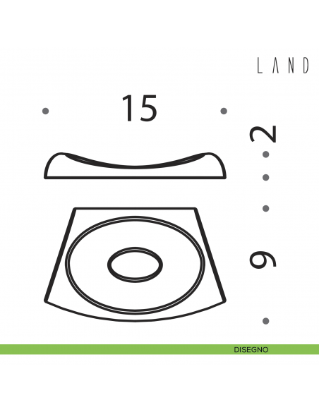 Porta sapone da appoggio Colombo Design Land disegno