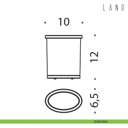 Porta bicchiere da appoggio Colombo Design Land 2