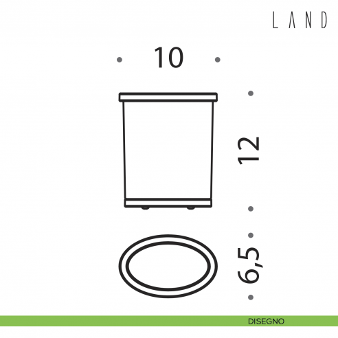 Porta bicchiere da appoggio Colombo Design Land disegno