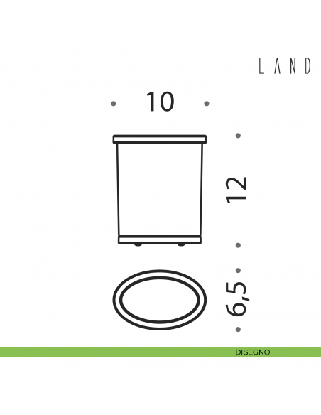 Porta bicchiere da appoggio Colombo Design Land disegno