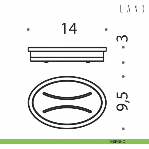 Porta sapone da appoggio Colombo Design Land disegno