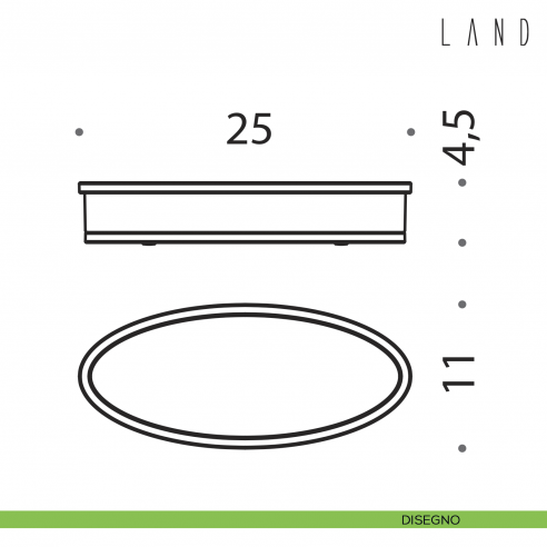 Porta oggetti da appoggio Colombo Design Land disegno