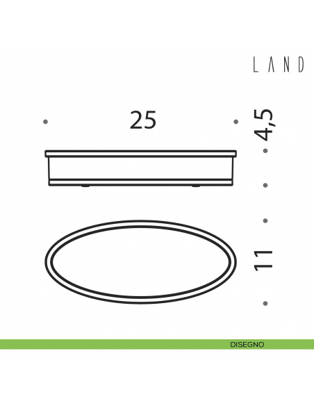 Porta oggetti da appoggio Colombo Design Land disegno