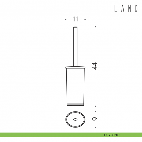 Porta scopino da appoggio Colombo Design Land disegno