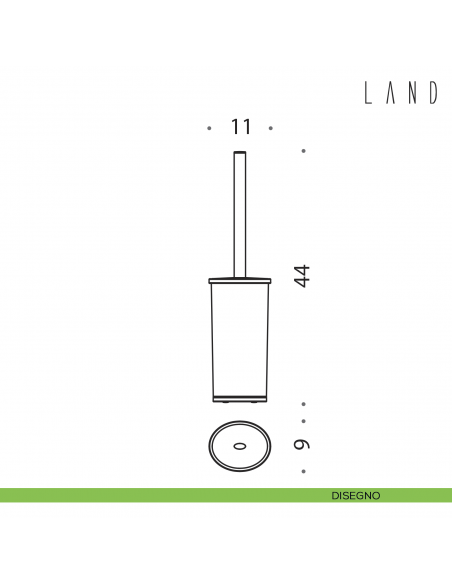 Porta scopino da appoggio Colombo Design Land disegno