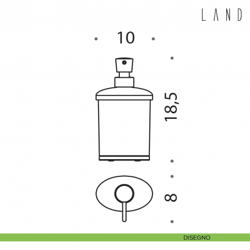 Spandisapone da appoggio Colombo Design Land disegno