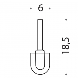 Ciuffo in setola con prolunga Colombo Design Land B0157