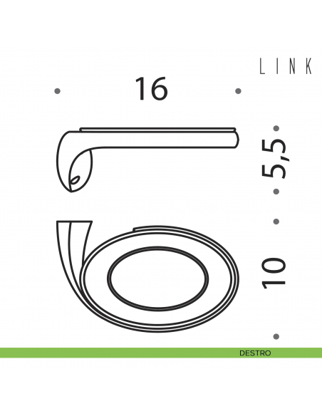 Porta Sapone Colombo Design Link disegno destro