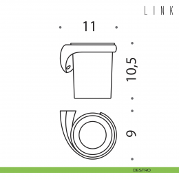 Porta bicchiere Colombo Design Link 2