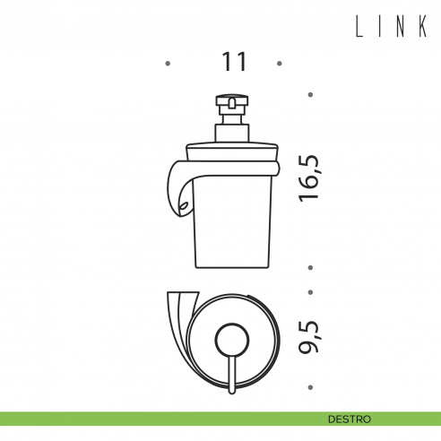 Spandisapone a muro Colombo Design Link destro