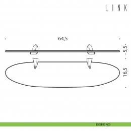 Mensola Colombo Design Link 64 cm 2