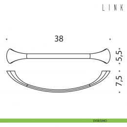 Porta salvietta Colombo Design Link 38 cm 2
