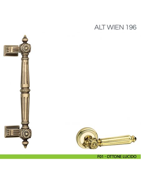 Maniglione per porta Wien Fimet Handles F01 - Ottone Lucido