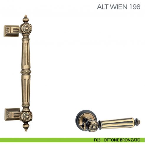 Maniglione per porta Wien Fimet Handles F03 - Ottone Bronzato
