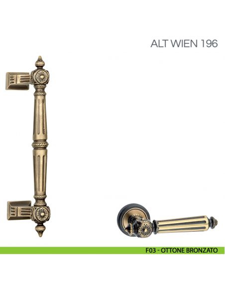 Maniglione per porta Wien Fimet Handles F03 - Ottone Bronzato