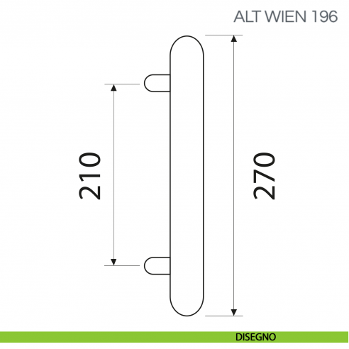 Maniglione per porta Wien Fimet Handles disegno