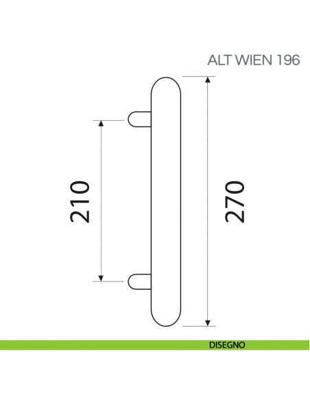 Maniglione per porta Wien Fimet Handles disegno