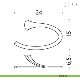 Porta salvietta ad anello Colombo Design Link 2