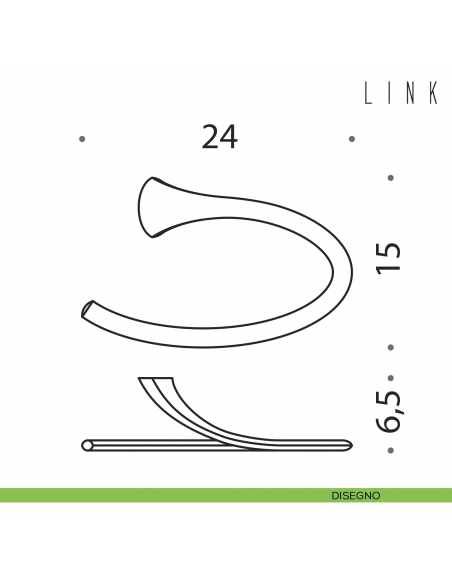 Porta salvietta ad anello Colombo Design Link disegno