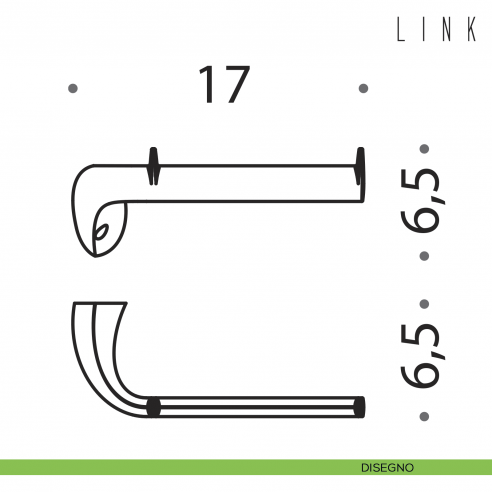 Porta Rotolo Colombo Design Link disegno
