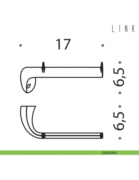 Porta Rotolo Colombo Design Link disegno