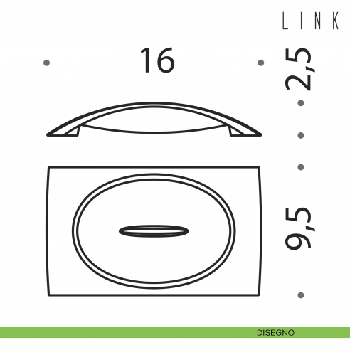 Porta sapone da appoggio Colombo Design Link disegno