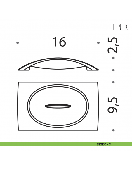 Porta sapone da appoggio Colombo Design Link disegno