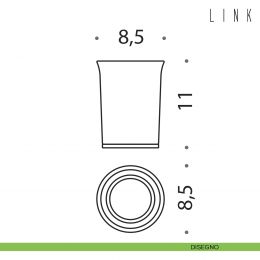 Porta bicchiere da appoggio Colombo Design Link 2