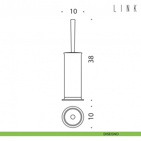 Porta scopino da appoggio Colombo Design Link disegno