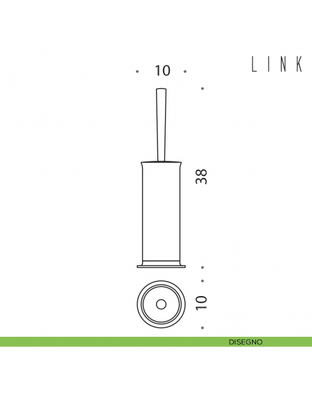 Porta scopino da appoggio Colombo Design Link disegno