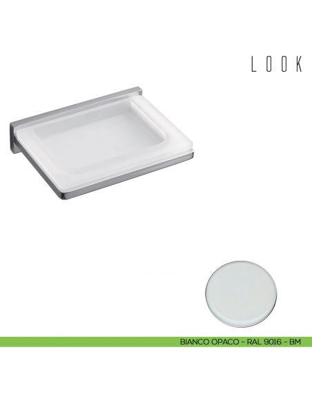 Porta sapone Colombo Design Look bianco opaco