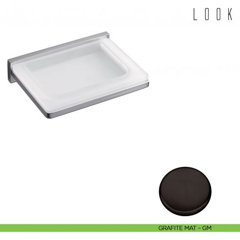 Porta sapone Colombo Design Look grafite mat