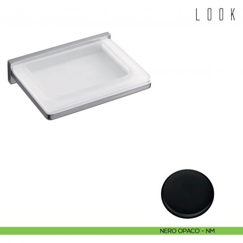 Porta sapone Colombo Design Look nero opaco