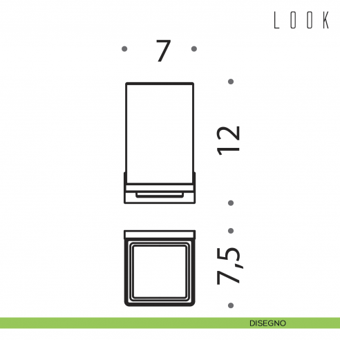 Porta bicchiere Colombo Design Look disegno