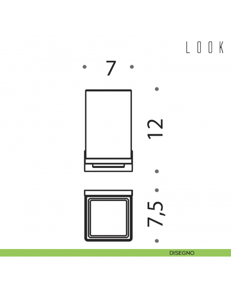 Porta bicchiere Colombo Design Look disegno