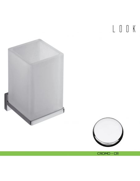 Porta bicchiere Colombo Design Look cromo