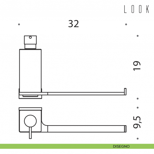 Spandisapone e porta salvietta per bidet Colombo Design Look disegno