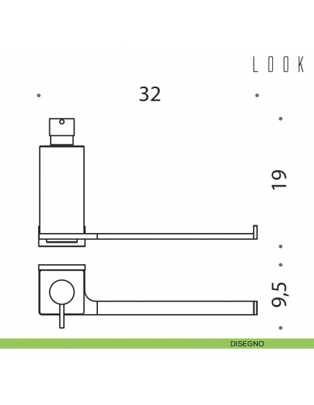 Spandisapone e porta salvietta per bidet Colombo Design Look disegno