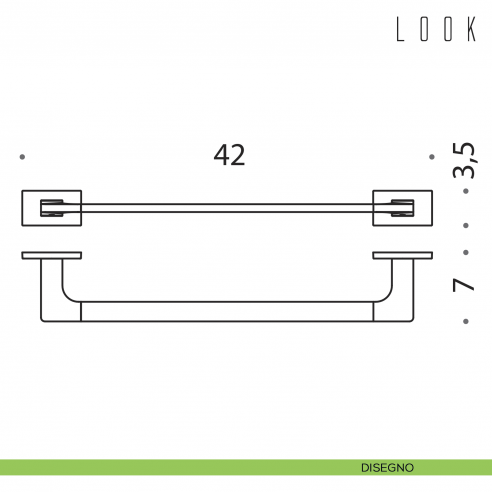 Porta salvietta Colombo Design Look 42 cm disegno