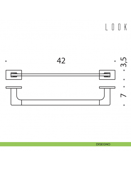 Porta salvietta Colombo Design Look 42 cm disegno