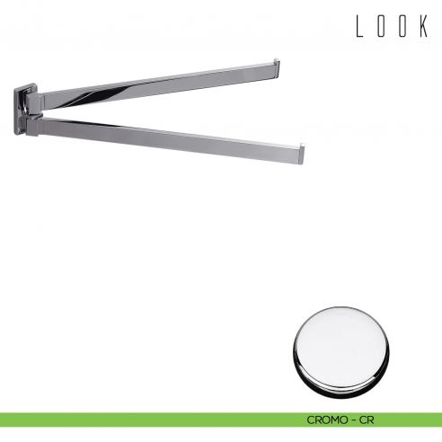 Porta salvietta doppio a snodo Colombo Design Look cromo