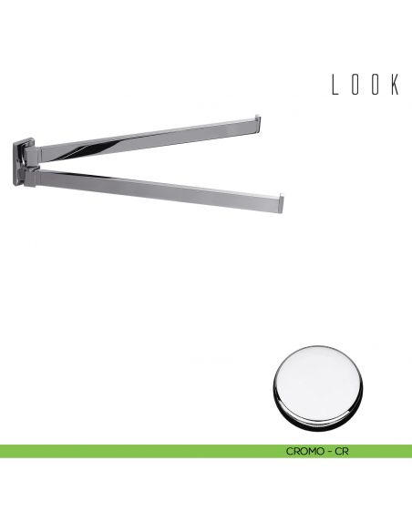 Porta salvietta doppio a snodo Colombo Design Look cromo