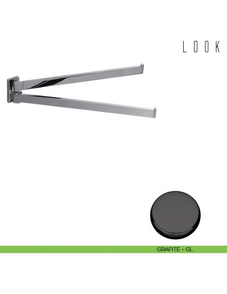 Porta salvietta doppio a snodo Colombo Design Look GRAFITE