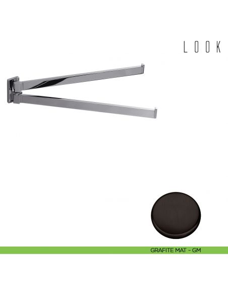 Porta salvietta doppio a snodo Colombo Design Look GRAFITE MAT