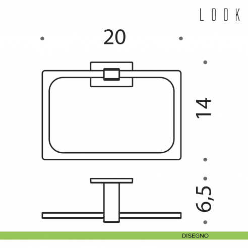 Porta salvietta ad anello Colombo Design Look disegno