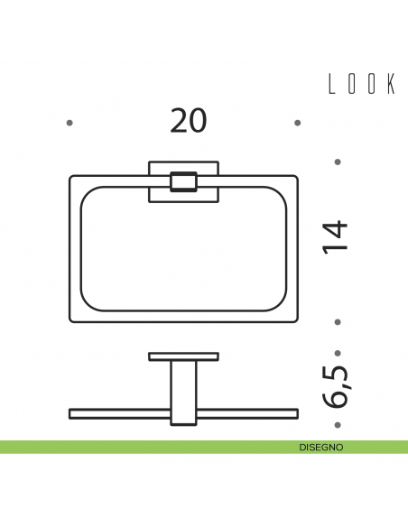 Porta salvietta ad anello Colombo Design Look disegno