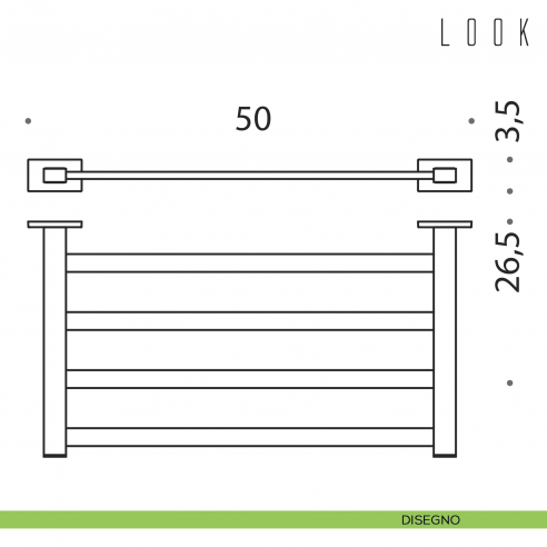 Rack porta salvietta Colombo Design Look disegno